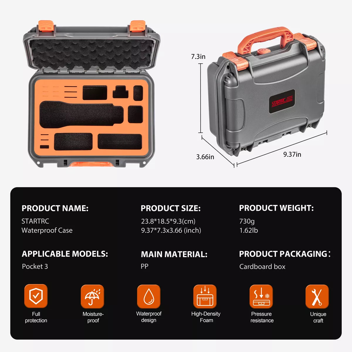 STARTRC Water Proof Hard Carrying Case For DJI Osmo Pocket 3