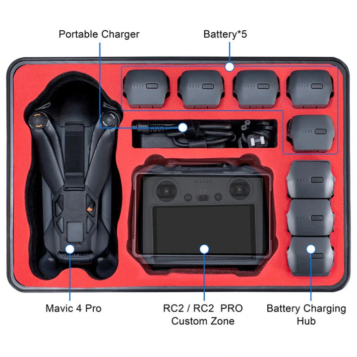 STARTRC Large Capacity Premium Drone Carrying Case for DJI Mavic 4 Pro