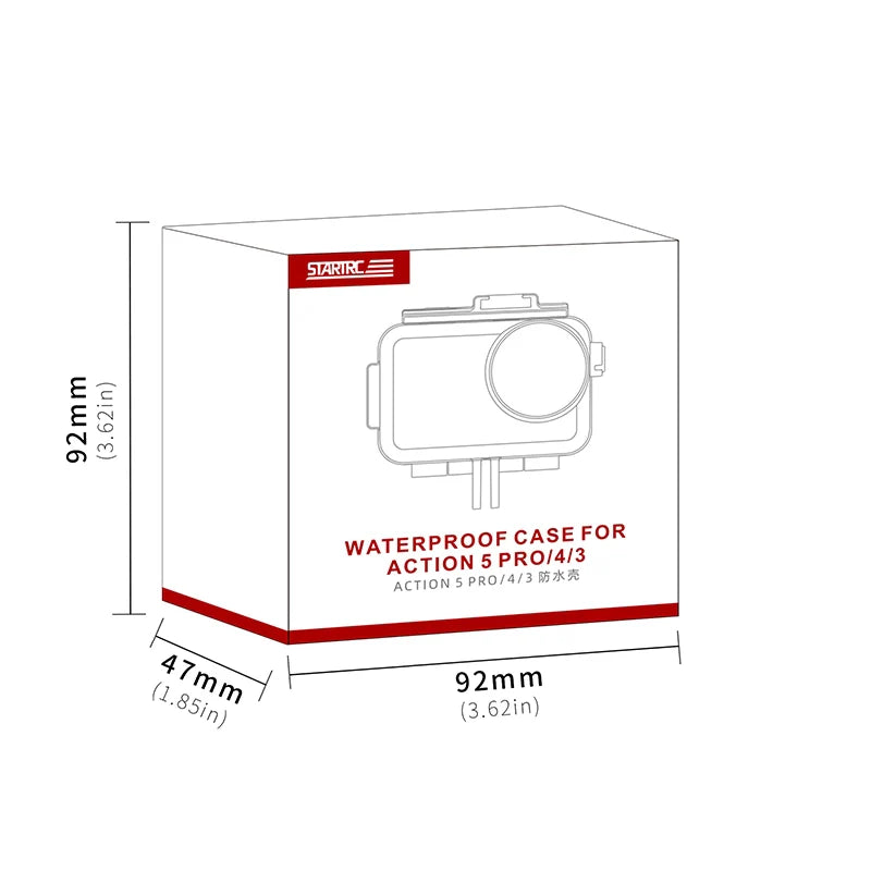 STARTRC 40m Waterproof Case for DJI Osmo Action 5 Pro/ Action 4/ Action 3